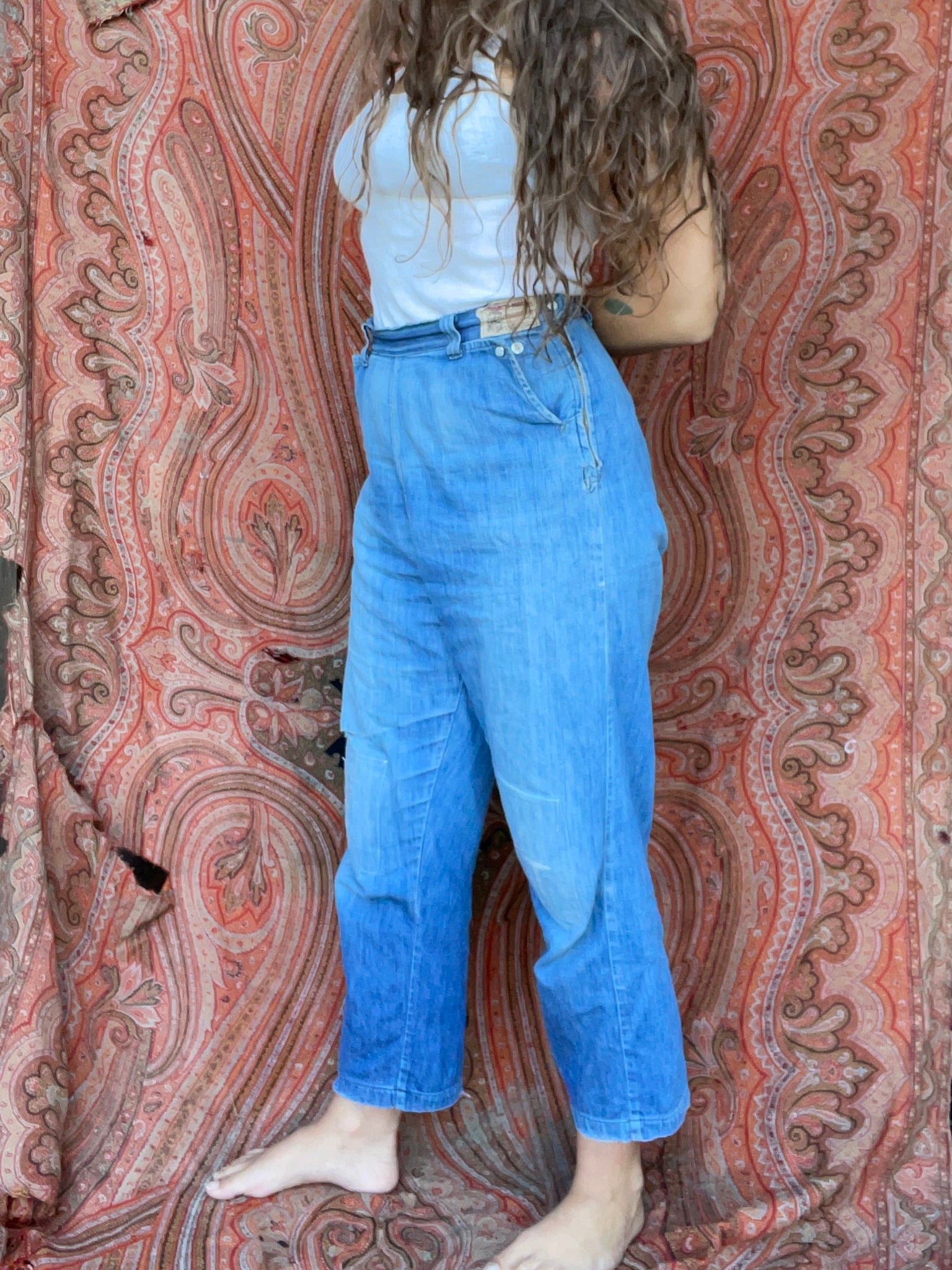 1950s Ranch Maid Side Zip Western Jeans