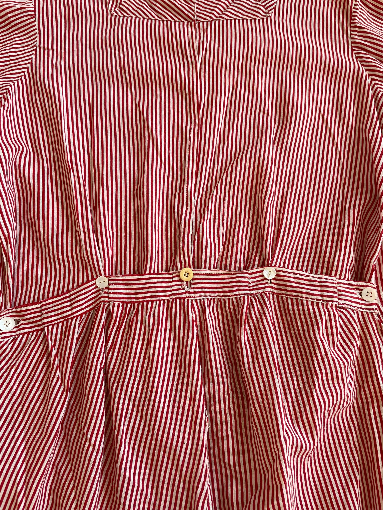 Early 20th Century Candy Striped Cotton Swim/ Playsuit