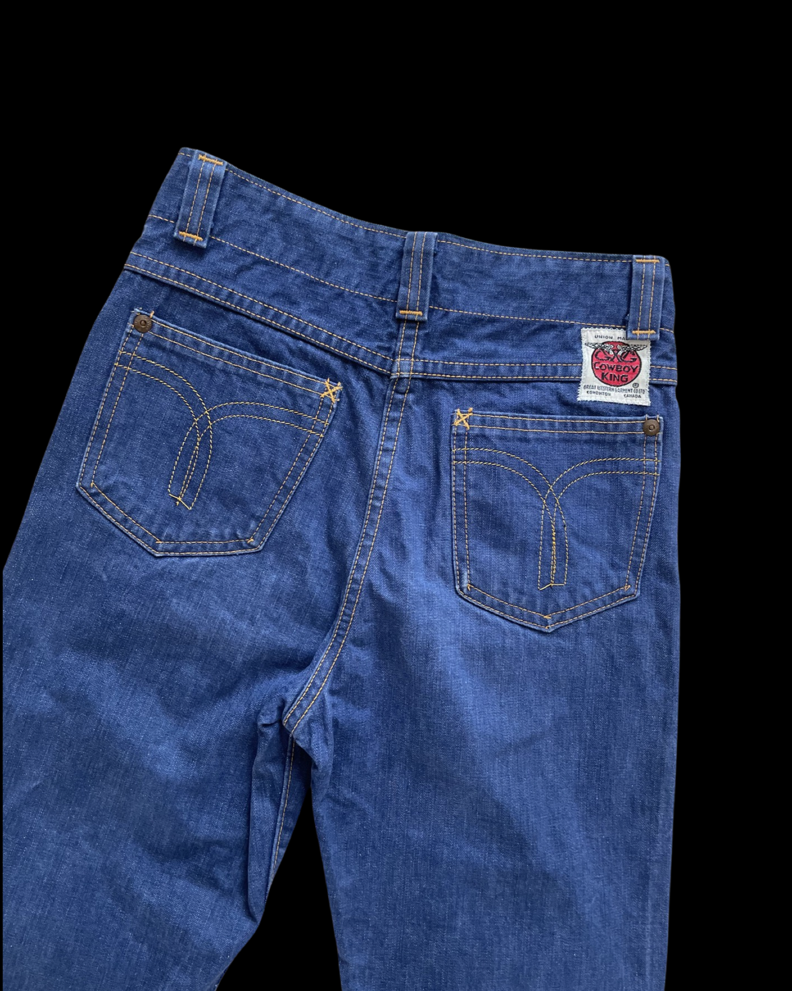 1950s Cowboy King Double Side Button Western Jeans