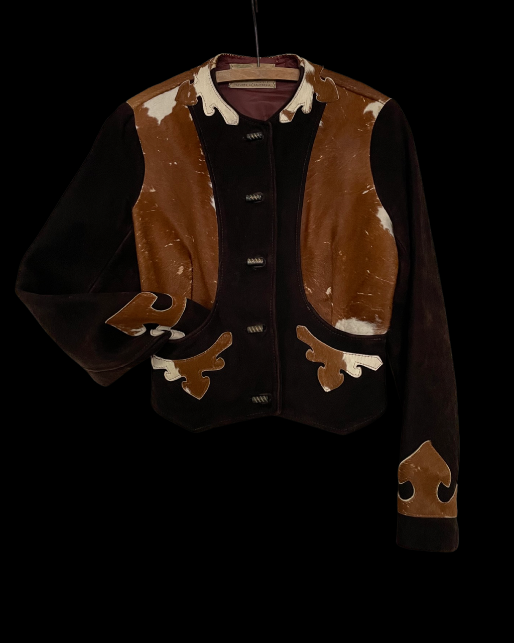 RARE 1930s/40s Suede & Cowhide Western Cropped Jacket