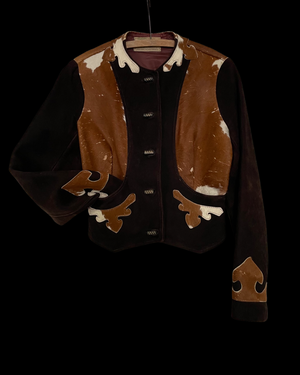 RARE 1930s/40s Suede & Cowhide Western Cropped Jacket