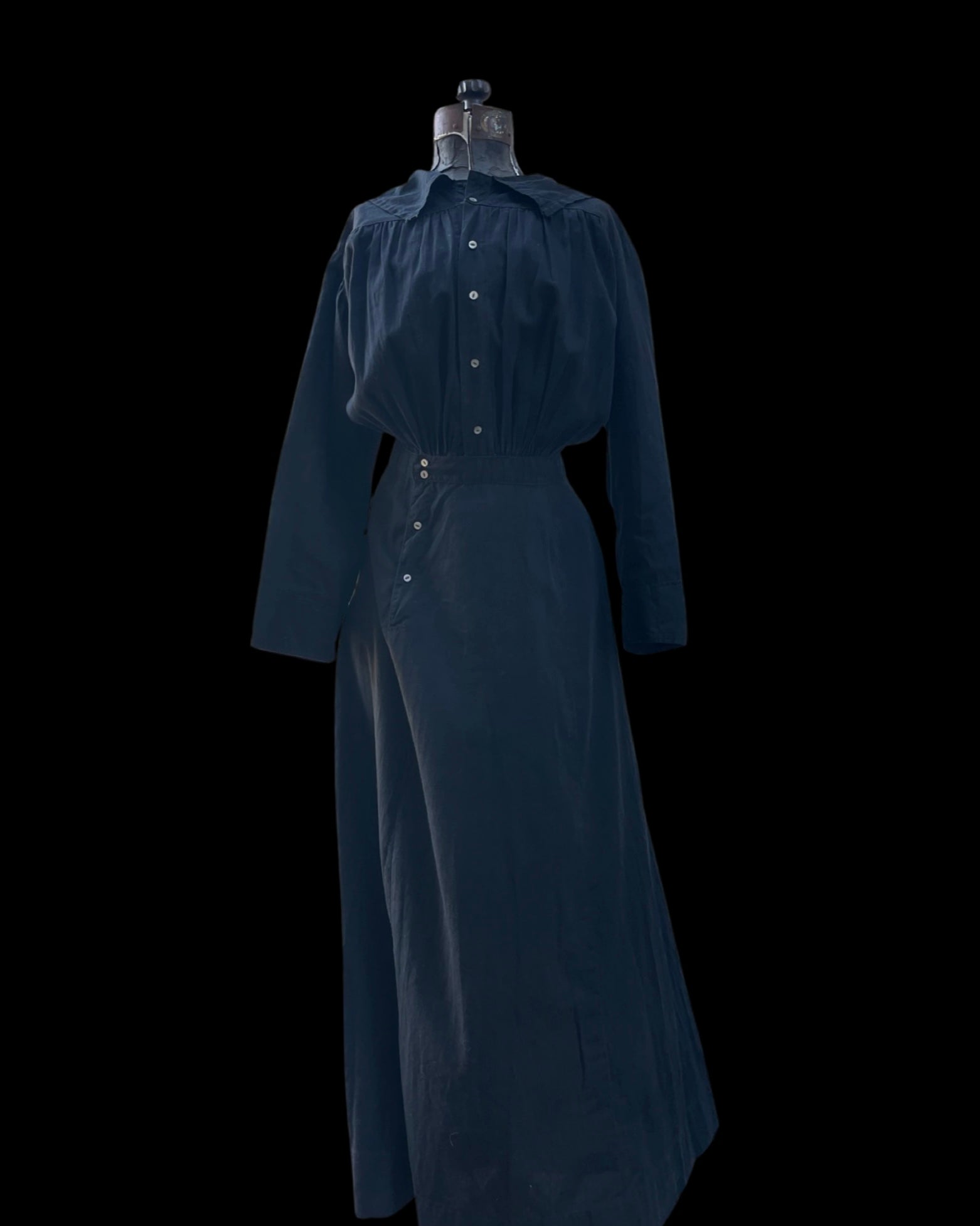 Edwardian Sailor Collar Cotton Dress