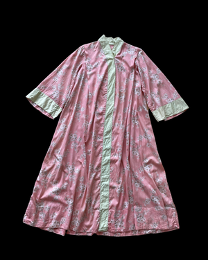 1930s Daisy Print Cotton Dressing Gown