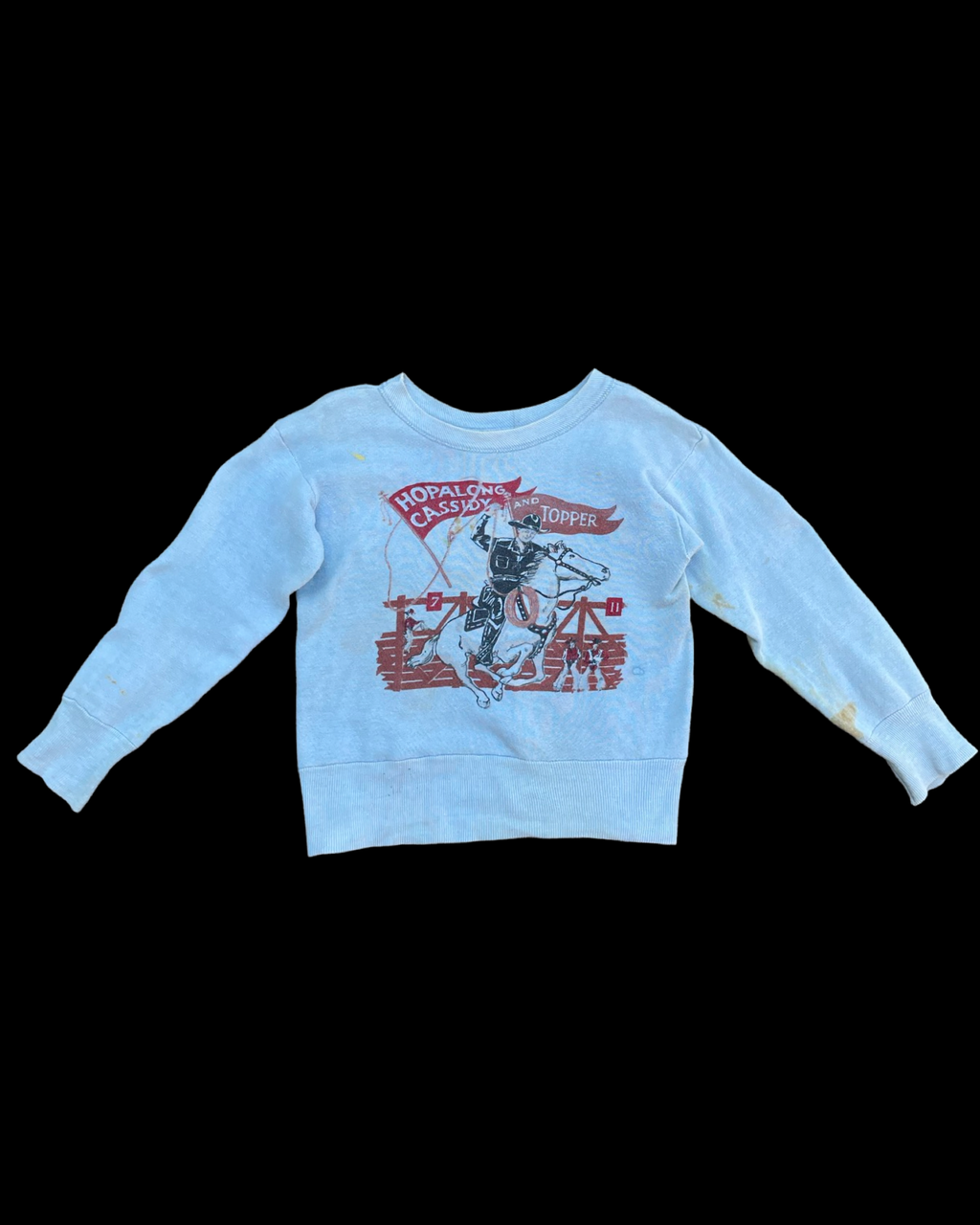 1950s Hopalong Cassidy & Topper Cropped Sweatshirt