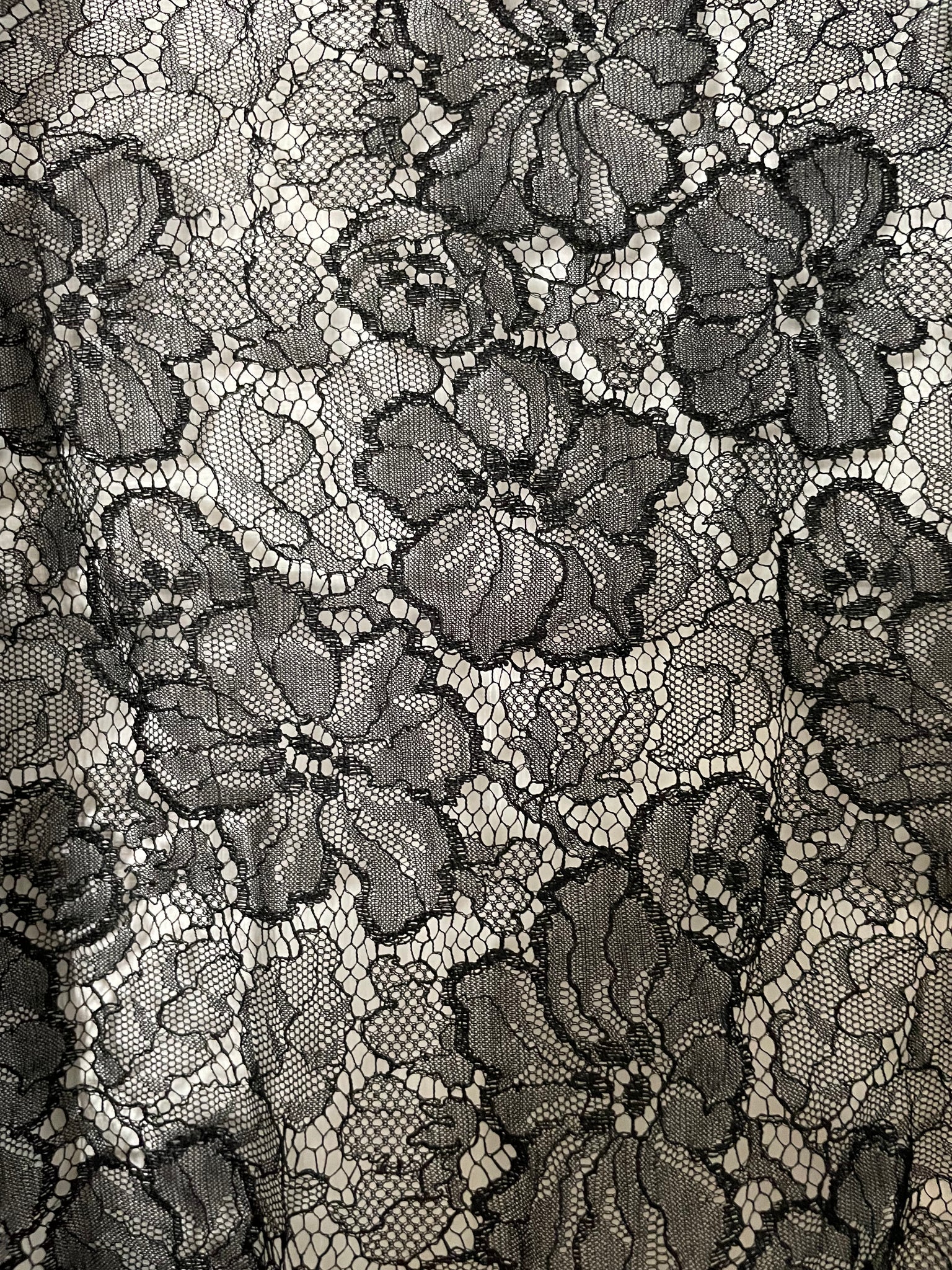 1930s Black Floral Lace Flutter Sleeve Bolero