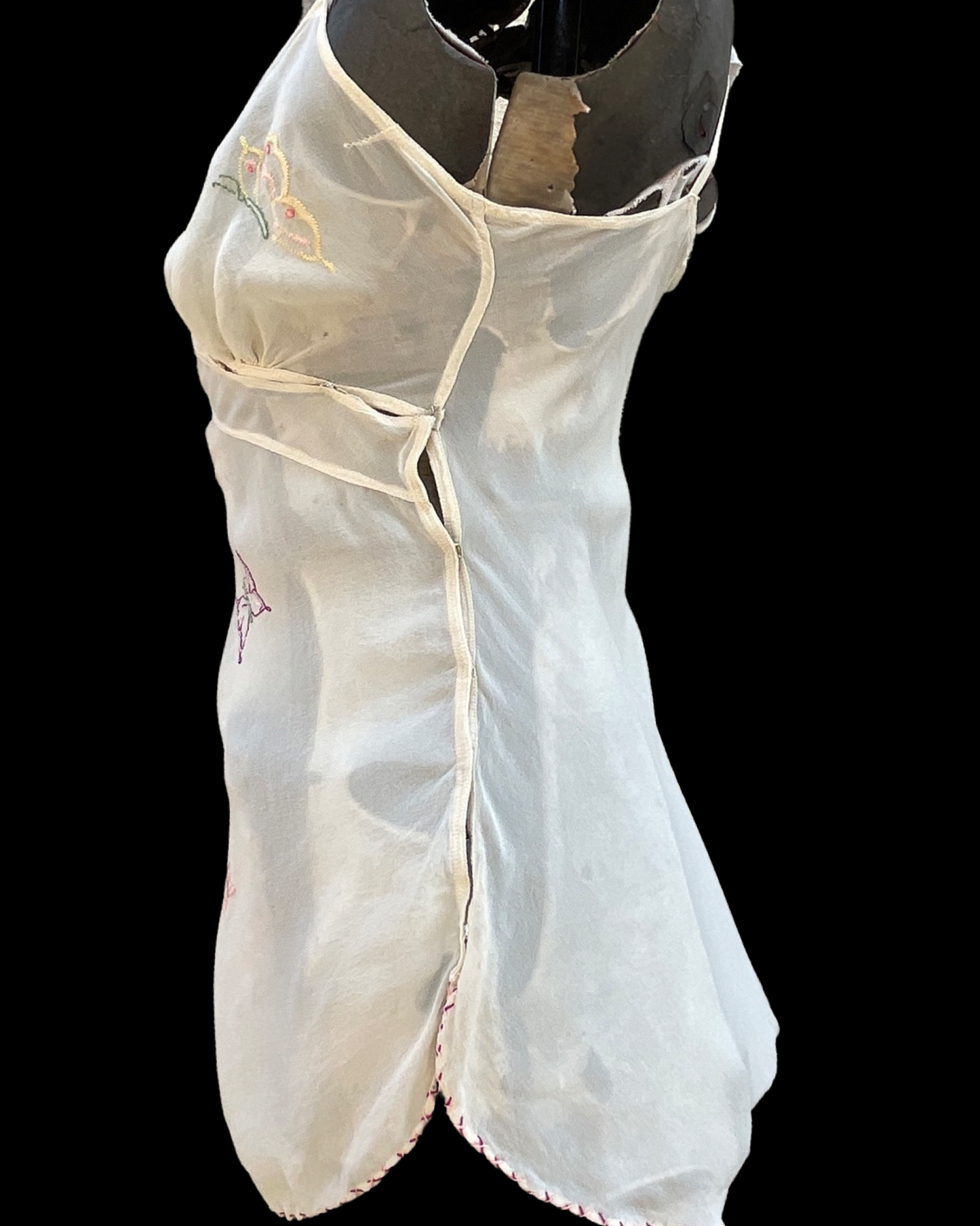 1930s Silk Crepe Butterfly Step In Playsuit