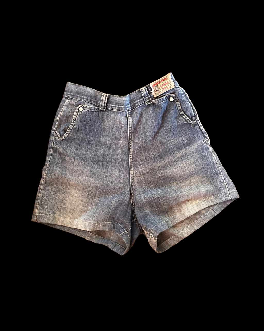 1950s Ranch-Maid Western Side Zip Denim Shorts