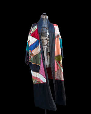 1930s Deco Kimono Style Crazy Quilt Coat