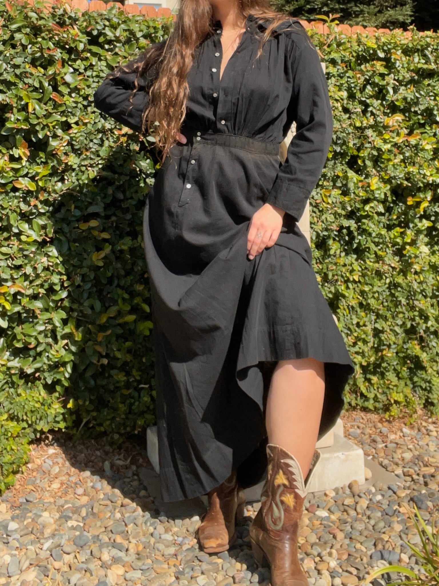 Edwardian Sailor Collar Cotton Dress