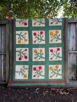 19th Century Roses & Buds Applique Quilt