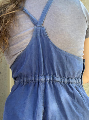 Rare 1940s French Double Side Button Ladies Overalls
