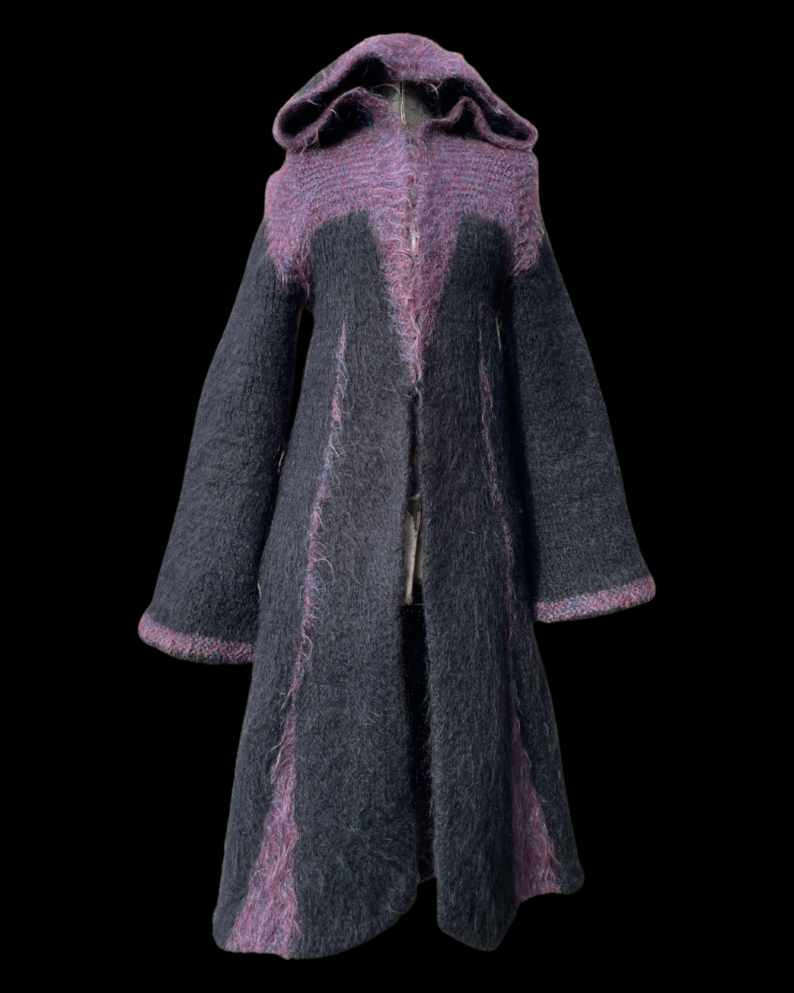 Rare 1930s/40s Hooded Knit Mohair Coat