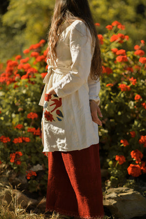 'Georgia Rose' Ivory Linen Jacket