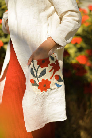 'Georgia Rose' Ivory Linen Jacket