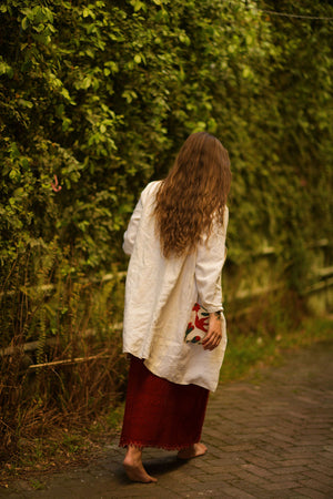 'Georgia Rose' Ivory Linen Jacket