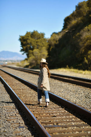 Homespun Gingham Duster Jacket